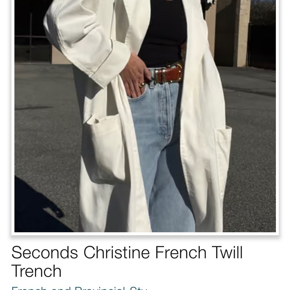 NWOT Na Nin Christine 100% Cotton Trench Coat